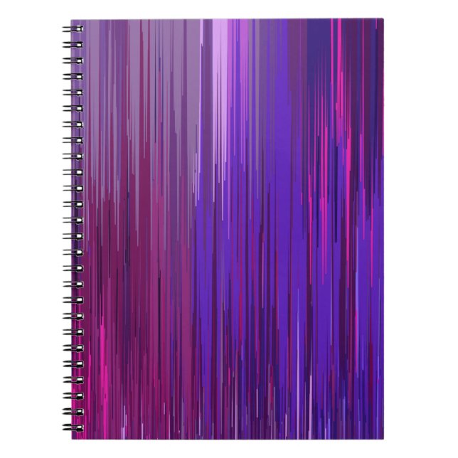 Cuaderno Fondo abstracto con línea vertical morada delgada (Frente)