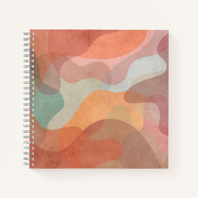 Cuaderno Fondo abstracto de blobs pastel superpuestos (Anverso)