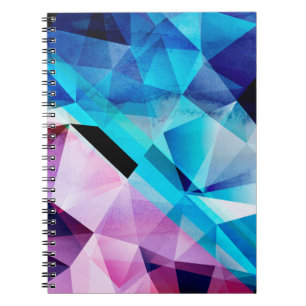 Cuaderno Fondo abstracto de color de agua brillante con geo