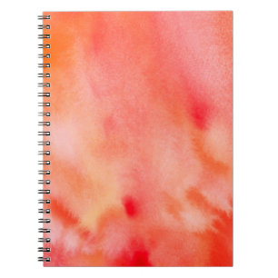 Cuaderno Fondo abstracto de la acuarela - naranja