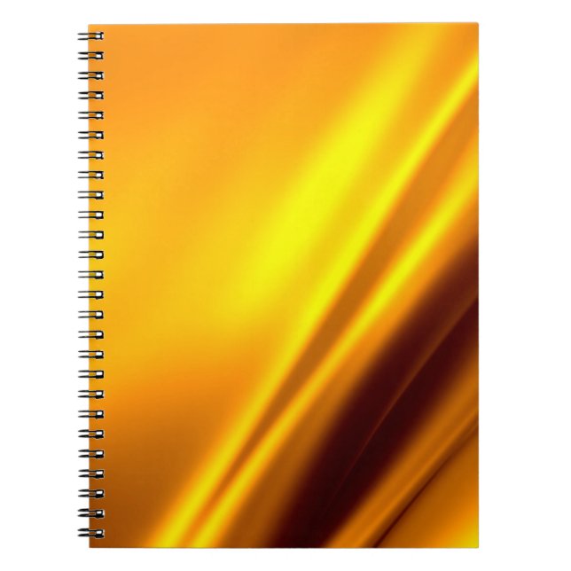 Cuaderno Fondo abstracto de oro ondeando (Frente)