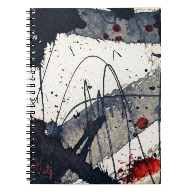 Cuaderno Fondo abstracto del grunge, textura de la tinta (Frente)