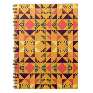 Cuaderno Fondo abstracto del patrón triangular sin brillo c