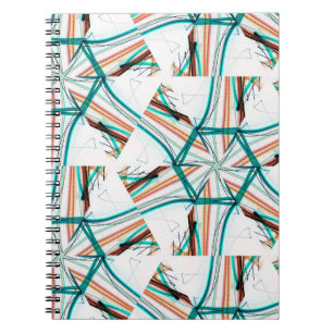 Cuaderno Fondo abstracto fractal. Efectos digitales. Fútbol