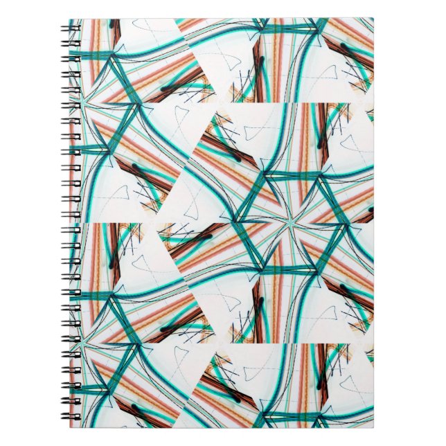 Cuaderno Fondo abstracto fractal. Efectos digitales. Fútbol (Frente)