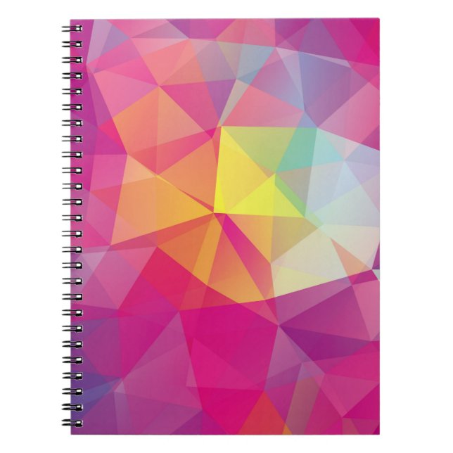 Cuaderno Fondo abstracto, hipster, color, funk, o (Frente)
