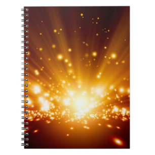 Cuaderno Fondo abstracto - luz naranja brillante,ba