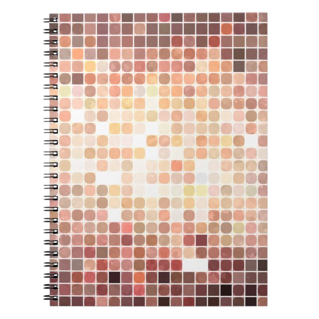 Cuaderno fondo abstracto. mosaico dorado. cavación de ilust (Frente)