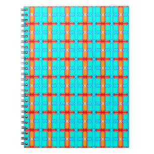 Cuaderno fondo abstracto patrón de gingham multicolor