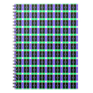 Cuaderno fondo abstracto, patrón de tartán coloreado, moder