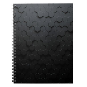 Cuaderno Fondo abstracto triangular negro, Surfa Grunge
