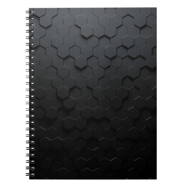 Cuaderno Fondo abstracto triangular negro, Surfa Grunge (Frente)