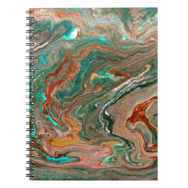 Cuaderno Fondo acrílico abstracto de mármol. Marbling artwo (Frente)