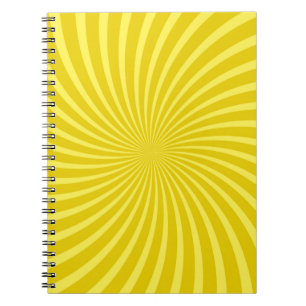 Cuaderno Fondo amarillo de arte pop, iluminación de rayos c
