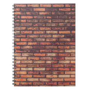 Cuaderno fondo antiguo de la textura de la pared de ladrill