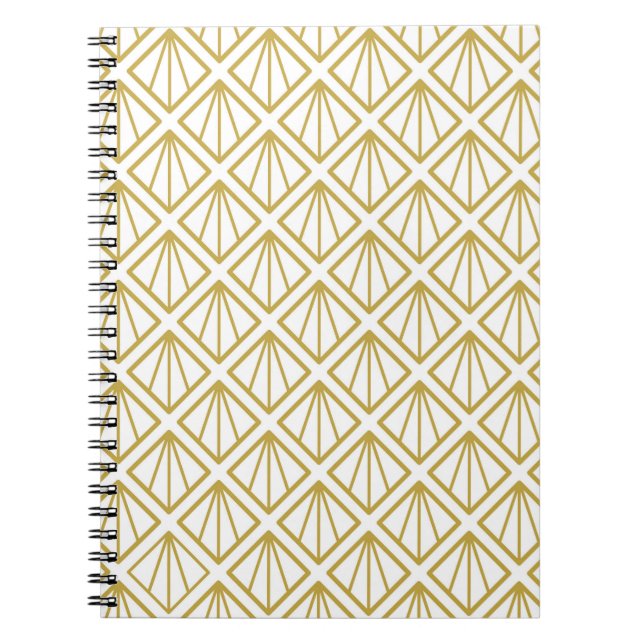 Cuaderno fondo Art Déco, arte, decoración, patrón, cosecha (Frente)