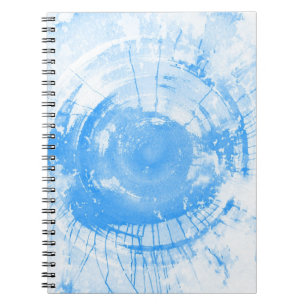 Cuaderno Fondo azul abstracto de la acuarela, textura