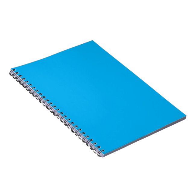 Cuaderno Fondo azul cyan sólido (Lado Derecho)