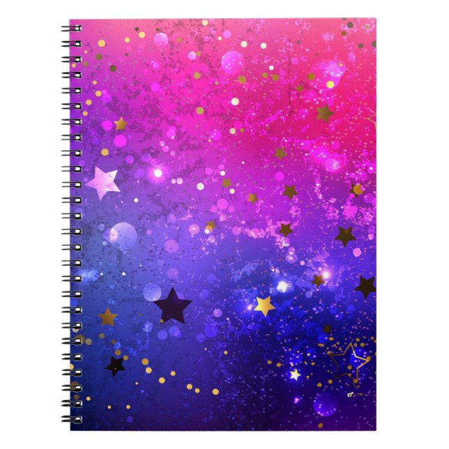 Cuaderno Fondo azul rosa brillante (Frente)