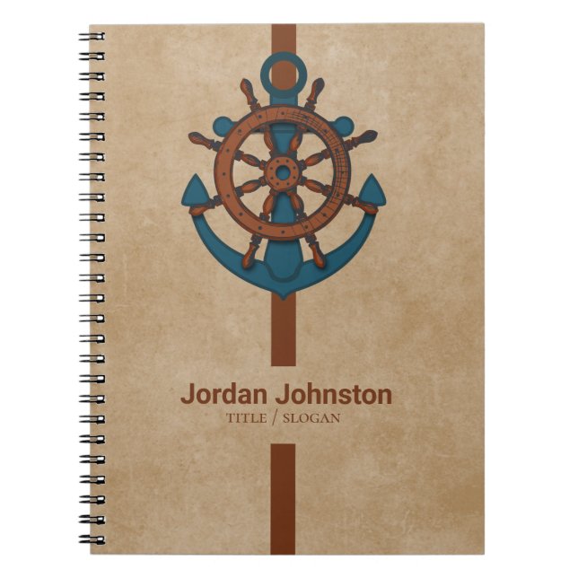 Cuaderno Fondo Beige Y Anchor Y Rudor (Frente)