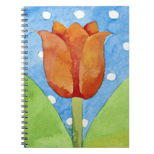 Cuaderno Fondo blanco azul 2013 del punto del tulipán