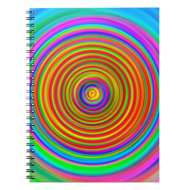 Cuaderno fondo borroso abstracto, texto geométrico vintage (Frente)