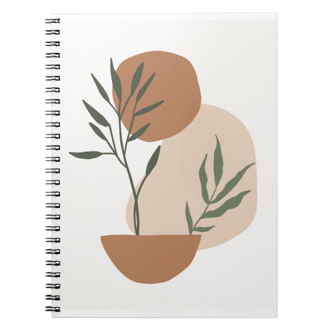 Cuaderno Fondo Botánico Minimalista Beige Imprescindible (Frente)