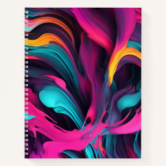 Cuaderno fondo colorido abstracto