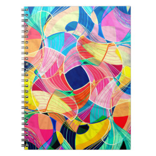 Cuaderno Fondo colorido abstracto de acuarela con fanta