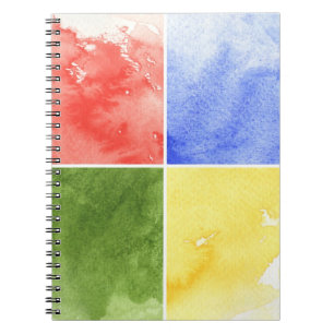 Cuaderno fondo colorido de la acuarela para su diseño