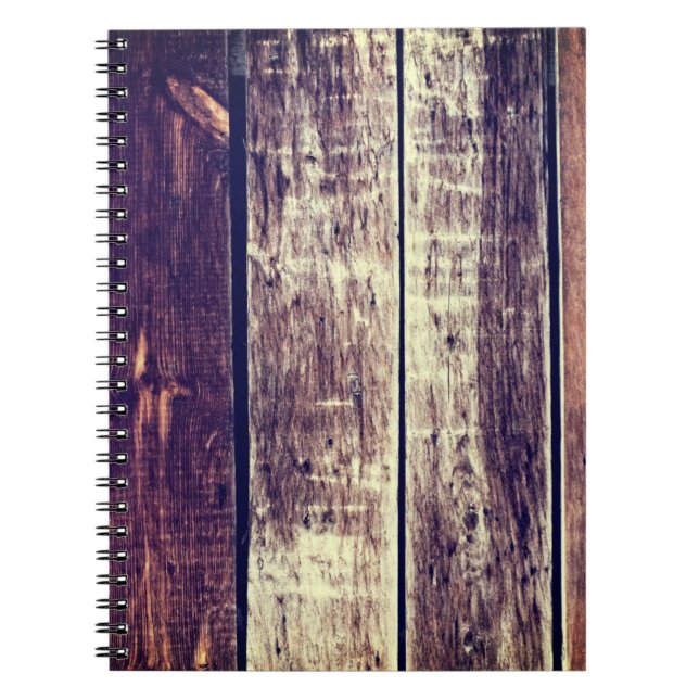 Cuaderno Fondo colorido de madera antigua - Amarillo oscuro (Frente)