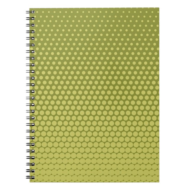 Cuaderno Fondo cómico. Patrón retro de semitono punteado wi (Frente)