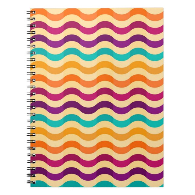 Cuaderno Fondo con las rayas en 2 retros (Frente)