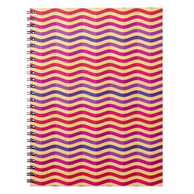 Cuaderno Fondo con las rayas en 3 retros (Frente)