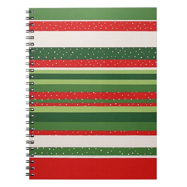 Cuaderno Fondo con Patrón de Rayas Vibrantes (Frente)
