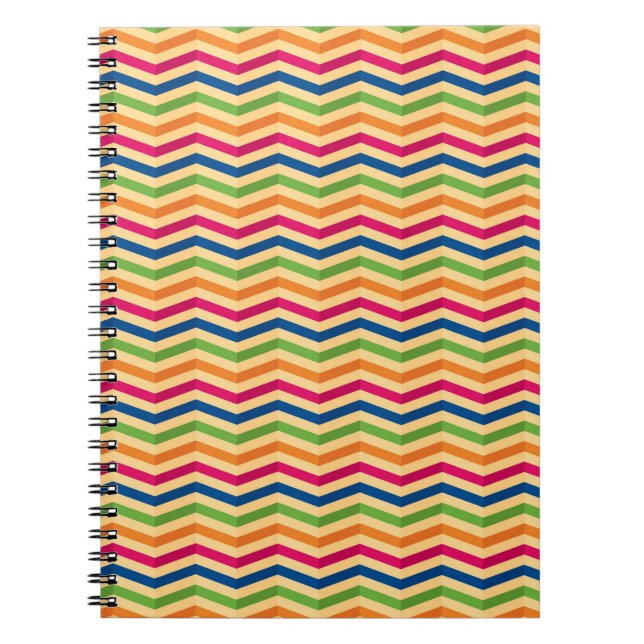 Cuaderno Fondo con rayas en retro (Frente)