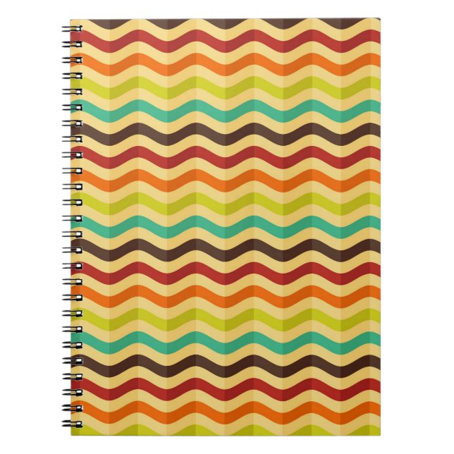 Cuaderno Fondo con rayas en retro 4 (Frente)
