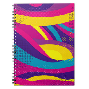 Cuaderno Fondo creativo geométrico colorido brillante con