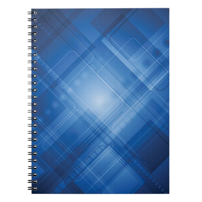 Cuaderno Fondo de alta tecnología azul marino (Frente)