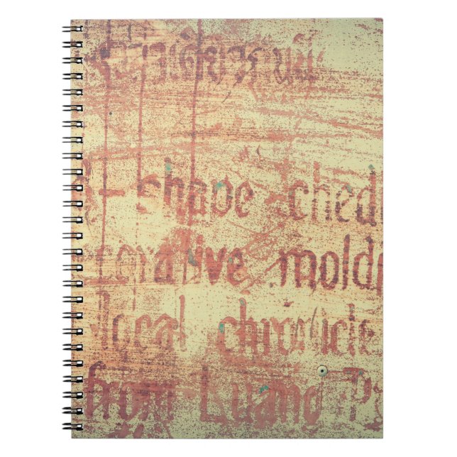 Cuaderno Fondo de aluminio envejecido (Frente)