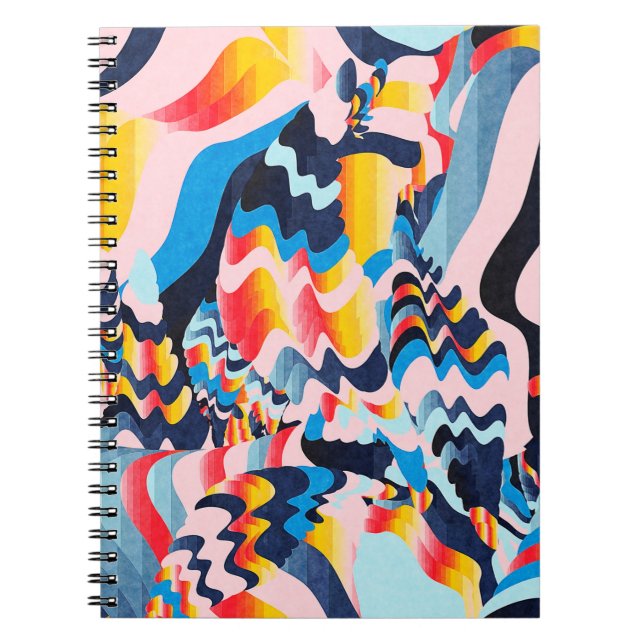Cuaderno fondo de arte de brillo digital (Frente)