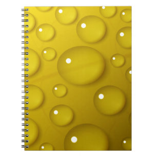 Cuaderno Fondo de caída de agua amarilla