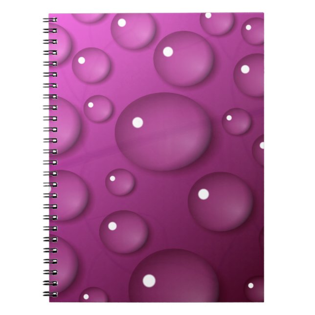 Cuaderno Fondo de caída de agua rosa (Frente)
