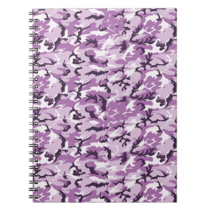 Cuaderno Fondo de Camuflaje Rosa y Púrpura