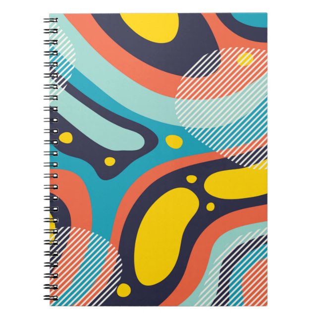 Cuaderno Fondo de color geométrico creativo con patrón (Frente)