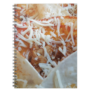Cuaderno Fondo de comida divertida con queso de burrito