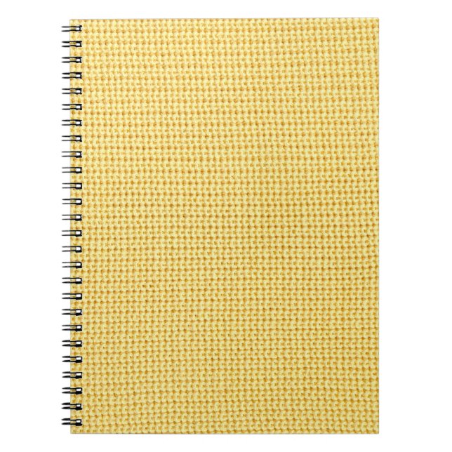 Cuaderno Fondo de crochet de primavera en amarillo. (Frente)