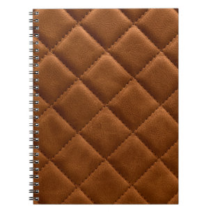 Cuaderno Fondo de cuero de rombos marrones