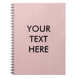 Cuaderno Fondo de cuero rosado adaptable