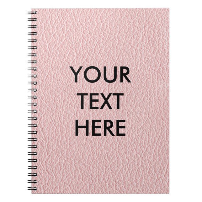 Cuaderno Fondo de cuero rosado adaptable (Frente)